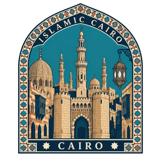 Islamic Cairo travel stamp
