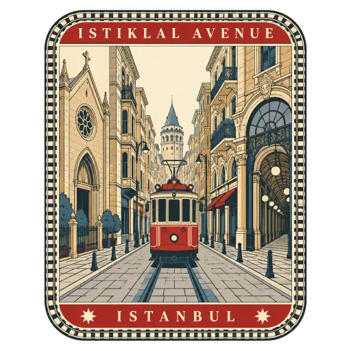İstiklal Avenue travel stamp