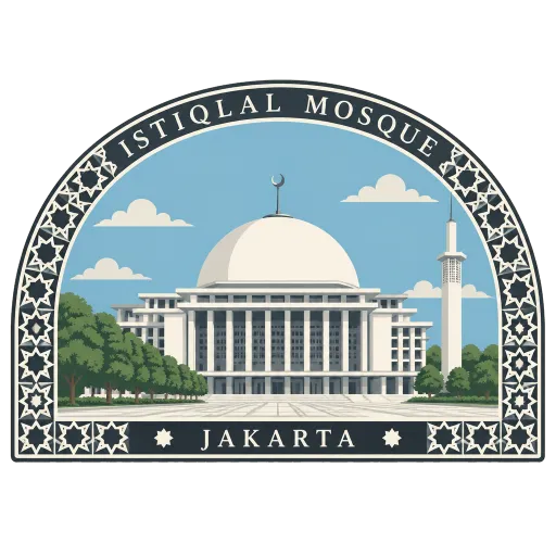 Istiqlal Mosque travel stamp