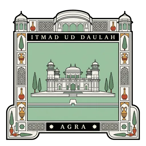 Itmad ud Daulah travel stamp
