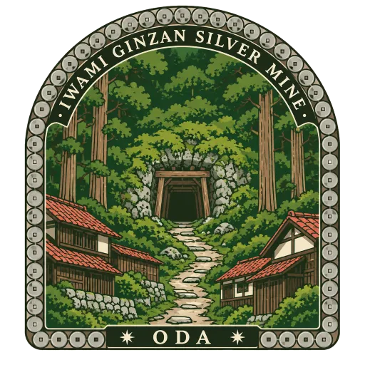 Iwami Ginzan Silver Mine travel stamp