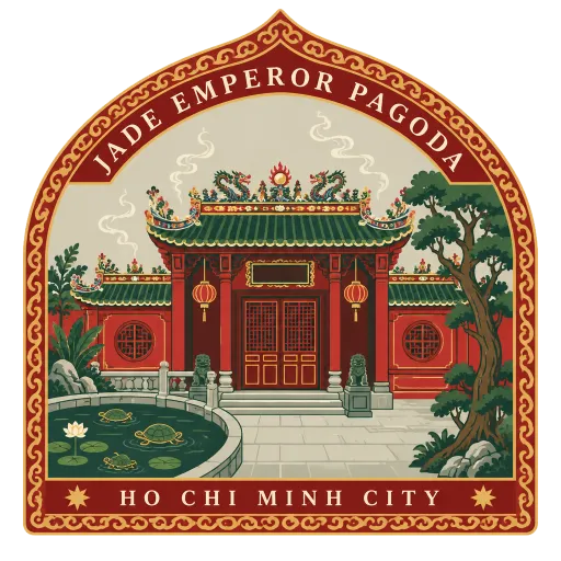 Jade Emperor Pagoda travel stamp