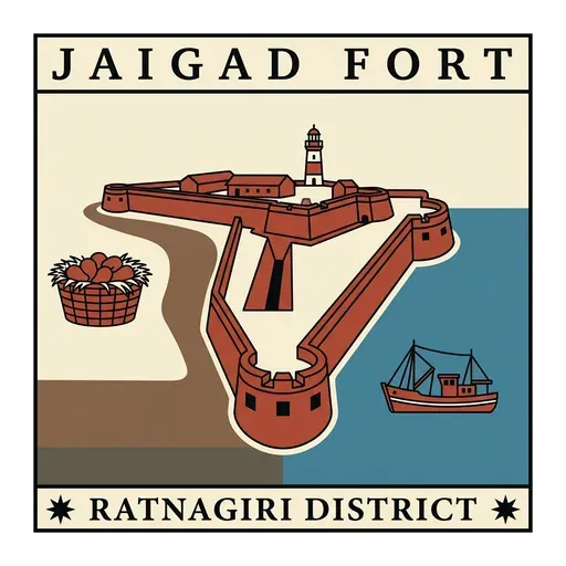 Jaigad Fort travel stamp