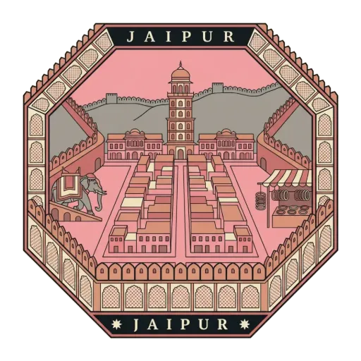 Jaipur travel stamp