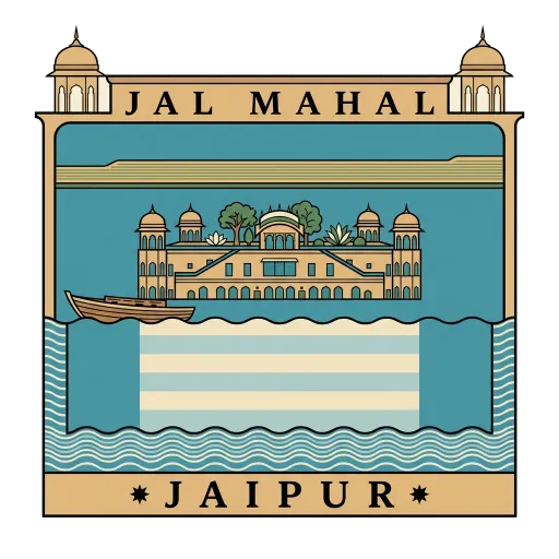 Jal Mahal travel stamp