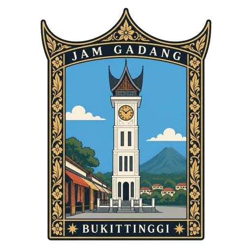 Jam Gadang travel stamp