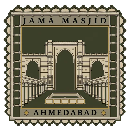 Jama Masjid travel stamp
