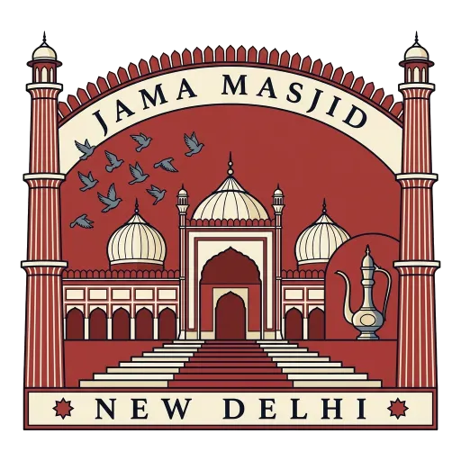 Jama Masjid travel stamp
