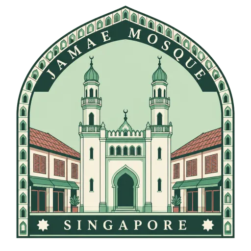 Jamae Mosque travel stamp