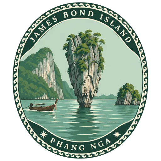 James Bond Island travel stamp