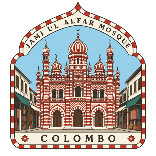 Jami Ul-Alfar Mosque travel stamp