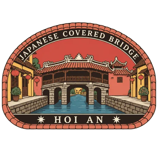 Japanese Covered Bridge travel stamp