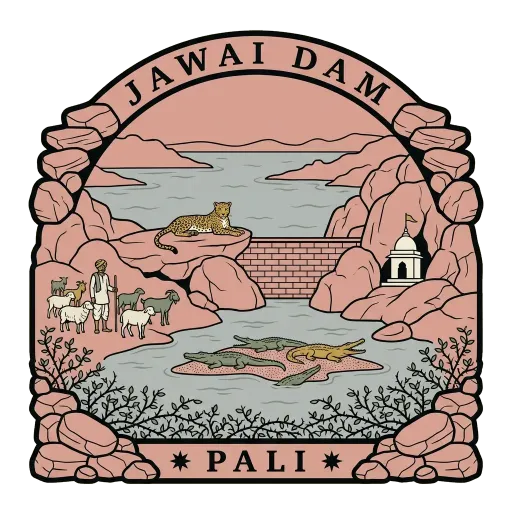 Jawai Dam travel stamp