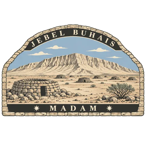 Jebel Buhais travel stamp