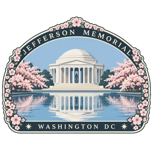 Jefferson Memorial travel stamp