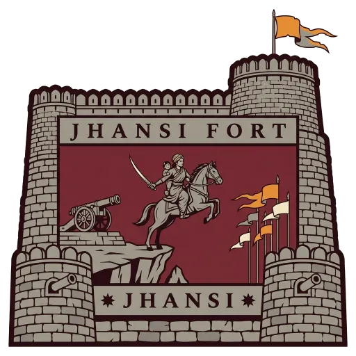 Jhansi Fort travel stamp