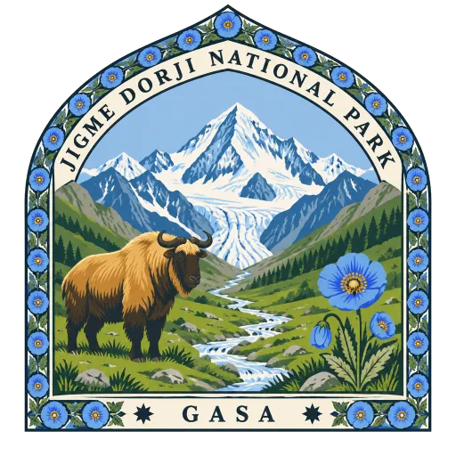 Jigme Dorji National Park travel stamp