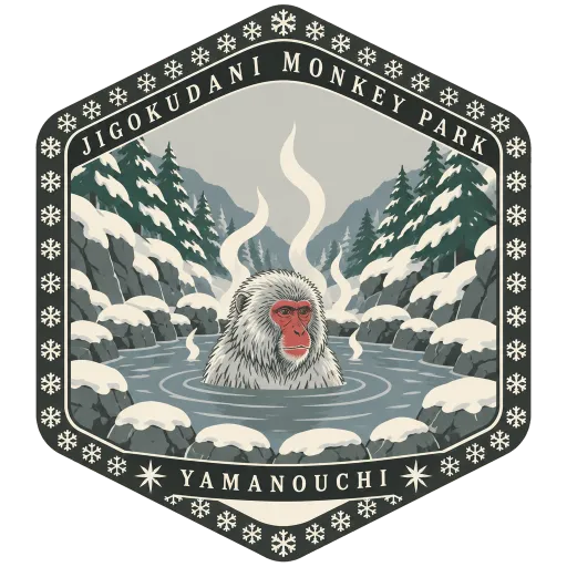 Jigokudani Monkey Park travel stamp