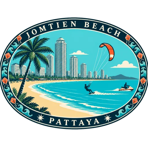 Jomtien Beach travel stamp