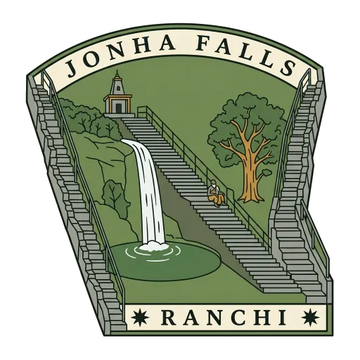 Jonha Falls travel stamp