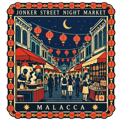 Jonker Street Night Market travel stamp