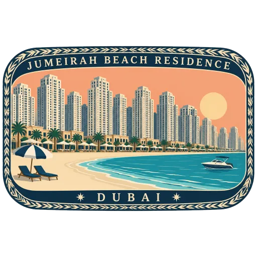 Jumeirah Beach Residence travel stamp