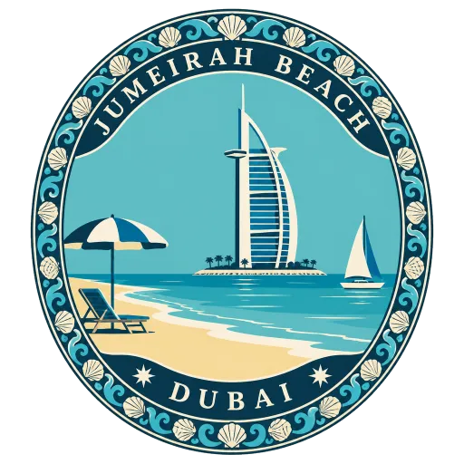 Jumeirah Beach travel stamp