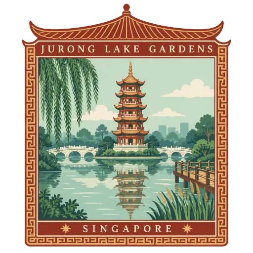 Jurong Lake Gardens travel stamp