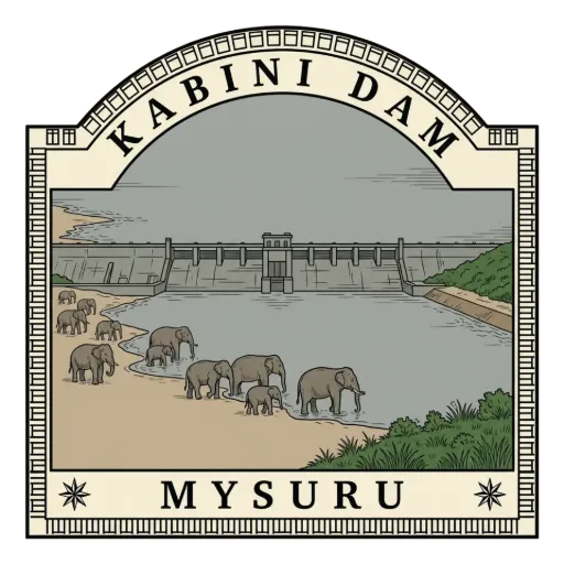 Kabini dam travel stamp