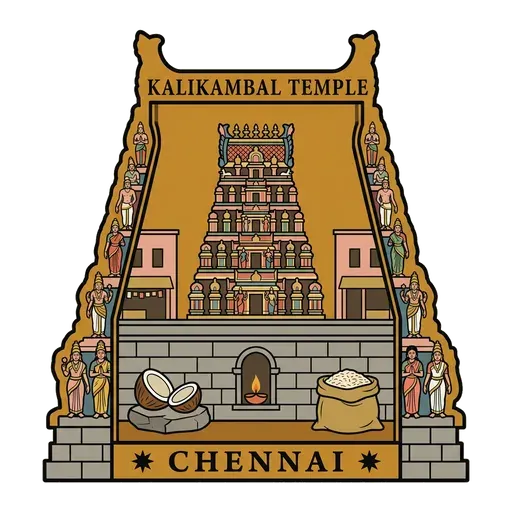 Kalikambal Temple travel stamp