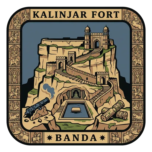 Kalinjar Fort travel stamp