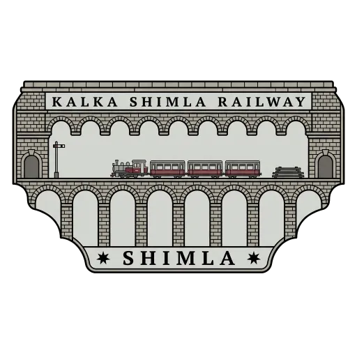 Kalka Shimla Railway travel stamp