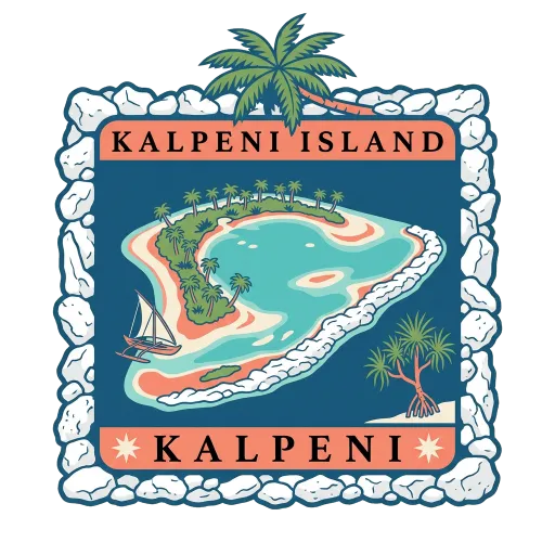 Kalpeni Island travel stamp