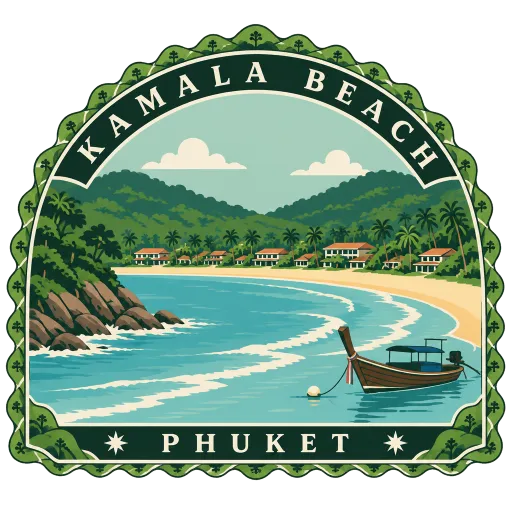 Kamala Beach travel stamp
