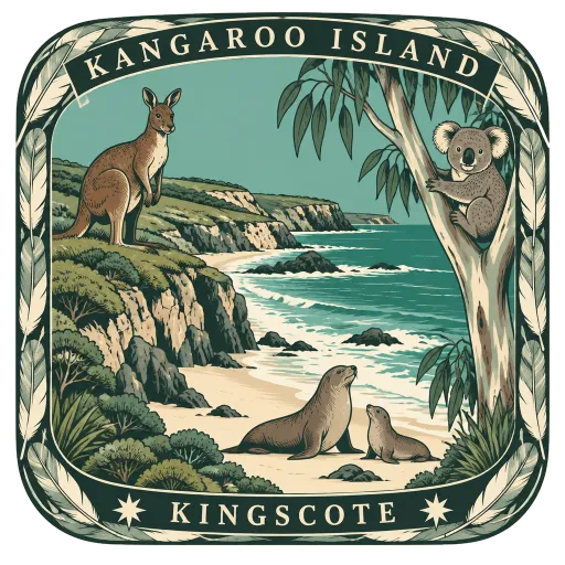 Kangaroo Island travel stamp