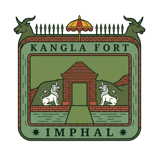 Kangla Fort travel stamp