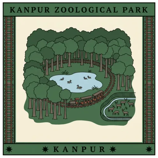 Kanpur Zoological Park travel stamp