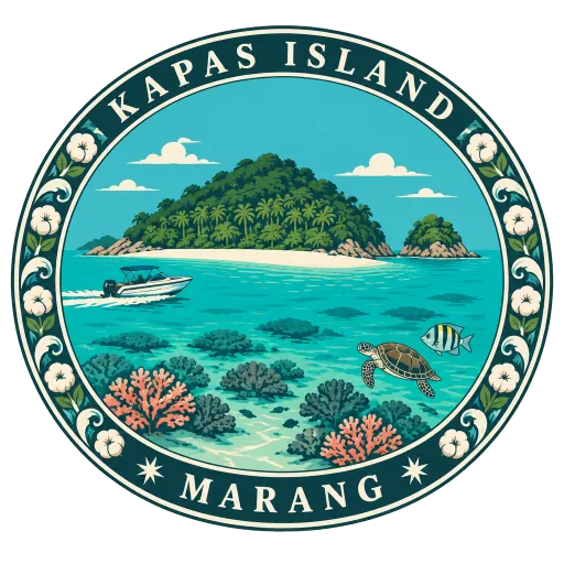 Kapas Island travel stamp