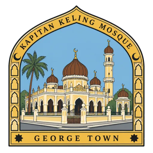 Kapitan Keling Mosque travel stamp