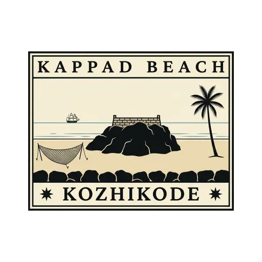 Kappad Beach travel stamp