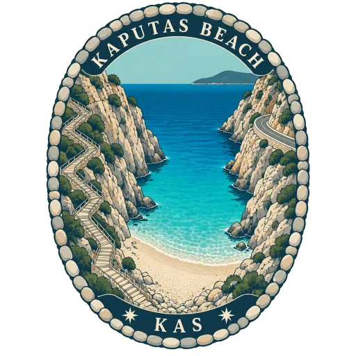 Kaputaş Beach travel stamp