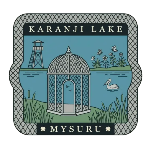 Karanji Lake travel stamp