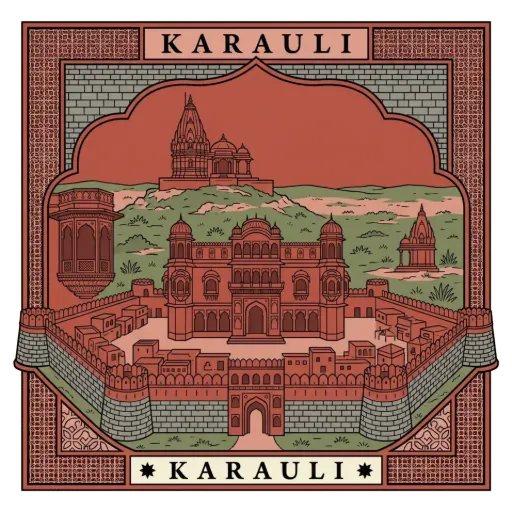 Karauli travel stamp