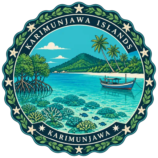 Karimunjawa Islands travel stamp