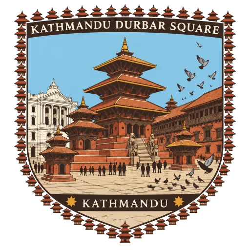 Kathmandu Durbar Square travel stamp