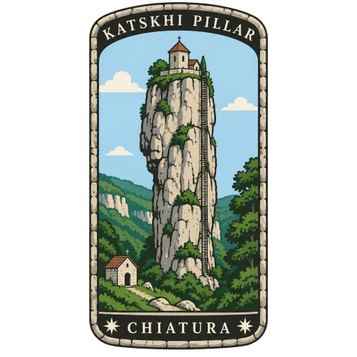 Katskhi Pillar travel stamp