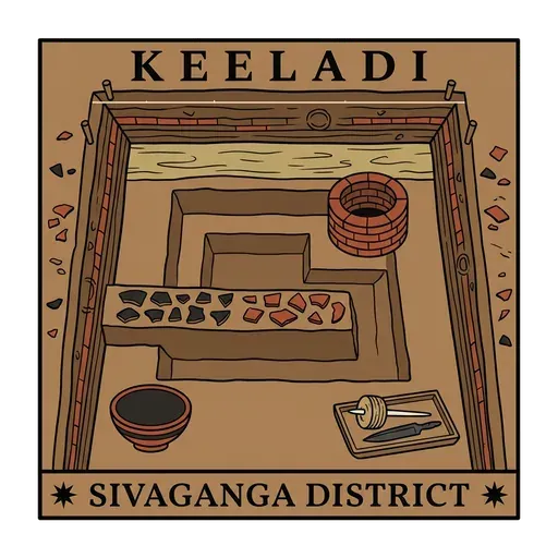 Keeladi travel stamp