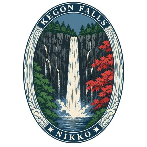 Kegon Falls travel stamp