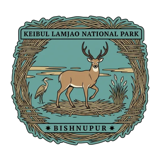 Keibul Lamjao National Park travel stamp
