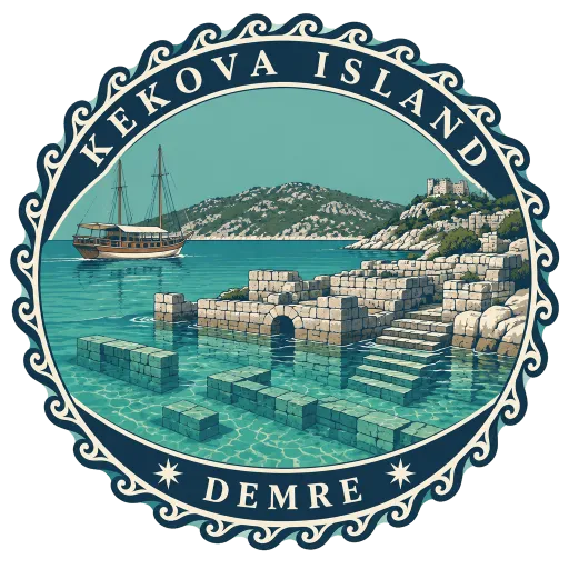 Kekova Island travel stamp